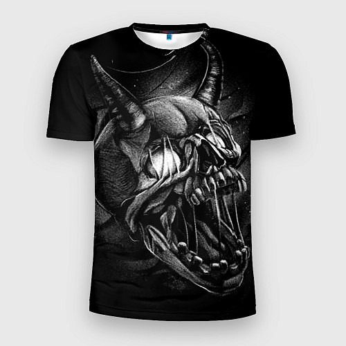 Мужская спорт-футболка Череп Демона - рисунок карандашом / 3D-принт – фото 1