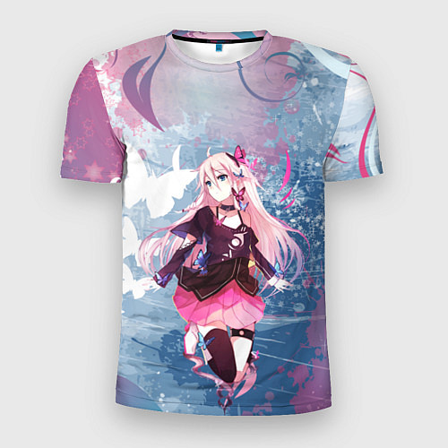 Мужская спорт-футболка Девушка аниме с бабочками / 3D-принт – фото 1