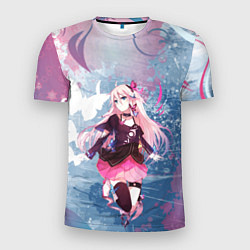 Мужская спорт-футболка Девушка аниме с бабочками