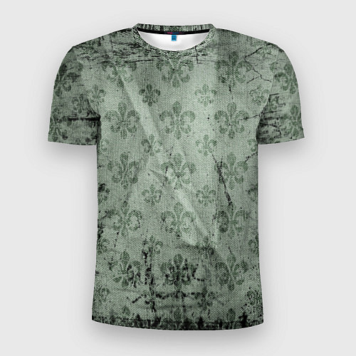 Мужская спорт-футболка Старая затёртая мешковина с принтом / 3D-принт – фото 1