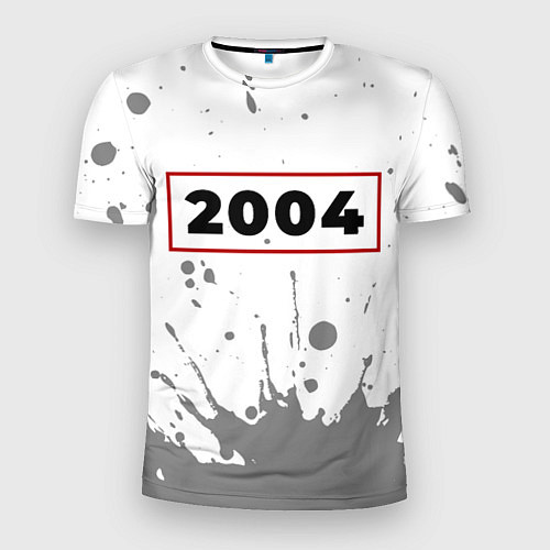 Мужская спорт-футболка 2004 - в красной рамке на светлом / 3D-принт – фото 1