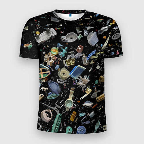 Мужская спорт-футболка Пластиковый мусор - всякая всячина! / 3D-принт – фото 1