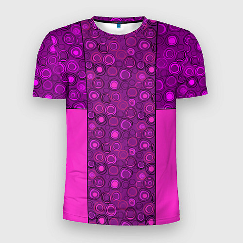 Мужская спорт-футболка Розовый комбинированный неоновый узор / 3D-принт – фото 1
