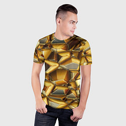 Футболка спортивная мужская Золотые камни, цвет: 3D-принт — фото 2