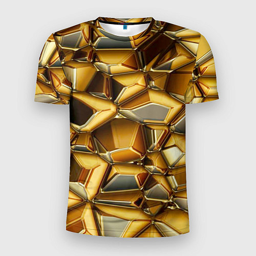 Мужская спорт-футболка Золотые камни / 3D-принт – фото 1