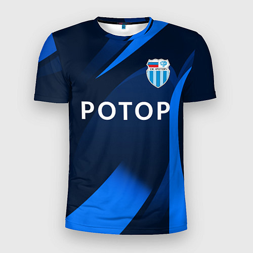 Мужская спорт-футболка ФК Ротор - Волгоградский клуб - Синяя / 3D-принт – фото 1