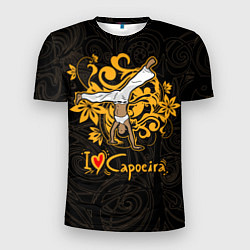 Мужская спорт-футболка I love Capoeira fighter