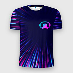 Мужская спорт-футболка Great Wall neon speed lines