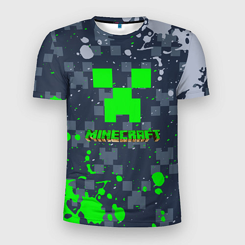 Мужская спорт-футболка Minecraft - краска / 3D-принт – фото 1