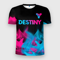 Мужская спорт-футболка Destiny - neon gradient: символ сверху