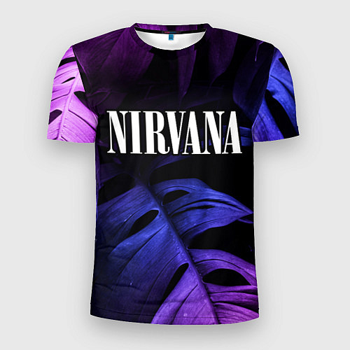 Мужская спорт-футболка Nirvana neon monstera / 3D-принт – фото 1