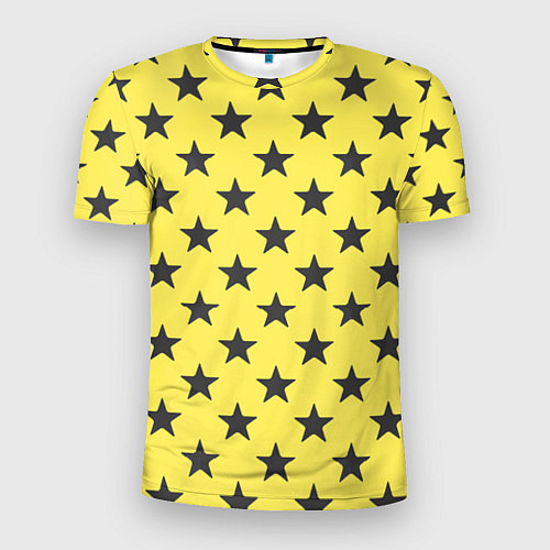 Мужская спорт-футболка Звездный фон желтый / 3D-принт – фото 1