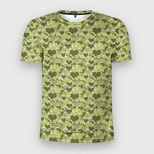 Мужская спорт-футболка Милитари сердце пиксель / 3D-принт – фото 1