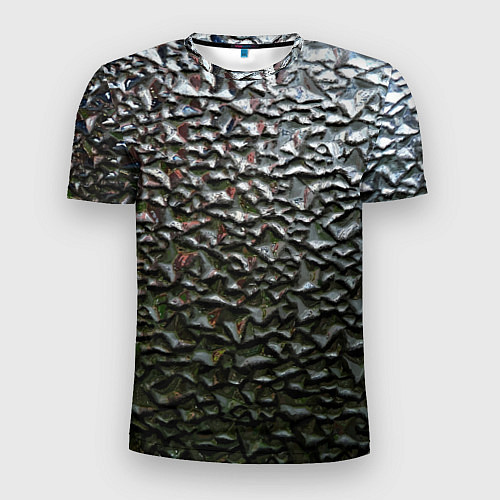 Мужская спорт-футболка Неровная металлическая поверхность / 3D-принт – фото 1