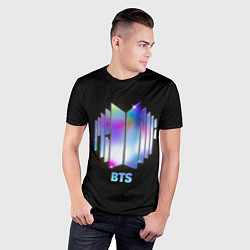 Футболка спортивная мужская BTS gradient logo, цвет: 3D-принт — фото 2