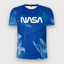 Мужская спорт-футболка Nasa - пламя