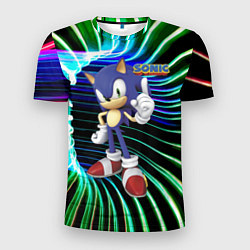 Мужская спорт-футболка Sonic - hedgehog - video game