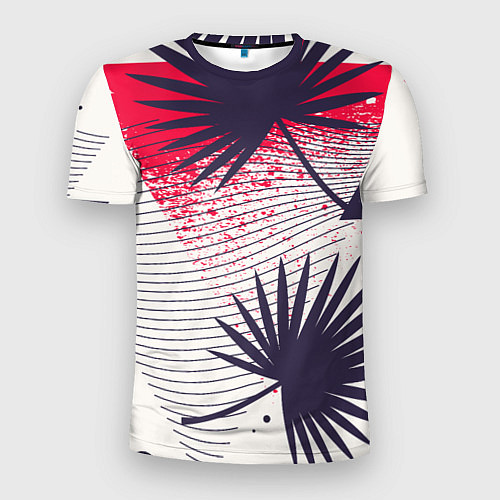 Мужская спорт-футболка Треугольники и пальмы / 3D-принт – фото 1