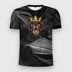 Футболка спортивная мужская Русский Царь зверей Медведь, цвет: 3D-принт