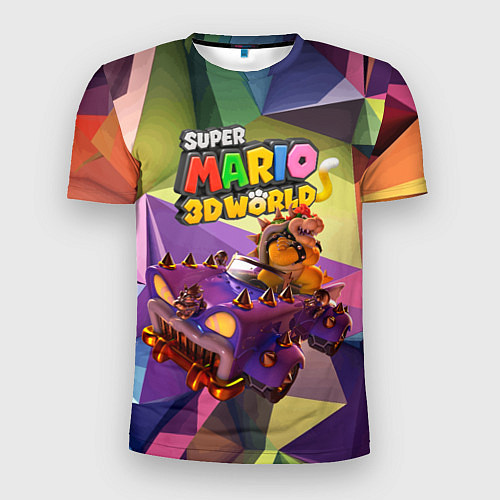 Мужская спорт-футболка Точило Боузера - Super Mario 3D World / 3D-принт – фото 1
