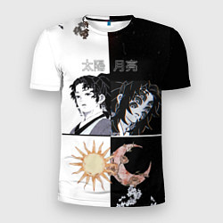 Мужская спорт-футболка Солнце и луна - Кокушибо первая луна