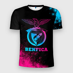 Мужская спорт-футболка Benfica - neon gradient