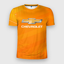 Футболка спортивная мужская Chevrolet абстракция, цвет: 3D-принт