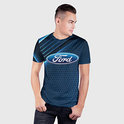 Футболка спортивная мужская Ford Абстракция, цвет: 3D-принт — фото 2
