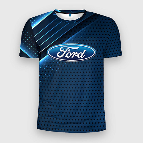 Мужская спорт-футболка Ford Абстракция / 3D-принт – фото 1