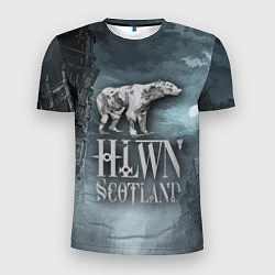 Мужская спорт-футболка Bear- zombie - halloween Scotland