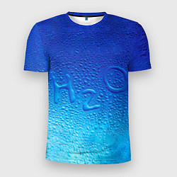 Футболка спортивная мужская Вода - H2O, цвет: 3D-принт