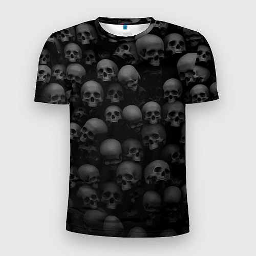 Мужская спорт-футболка Композиция из черепов - Dark / 3D-принт – фото 1