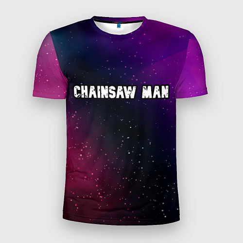 Мужская спорт-футболка Chainsaw Man gradient space / 3D-принт – фото 1