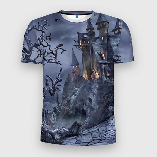 Мужская спорт-футболка Старый заброшенный замок - Halloween / 3D-принт – фото 1