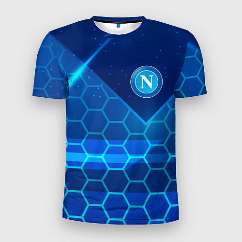 Мужская спорт-футболка Napoli Соты абстракция / 3D-принт – фото 1
