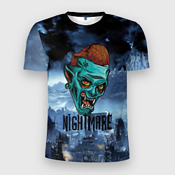 Мужская спорт-футболка Ночной кошмар - Horror face