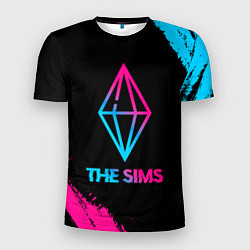 Мужская спорт-футболка The Sims - neon gradient