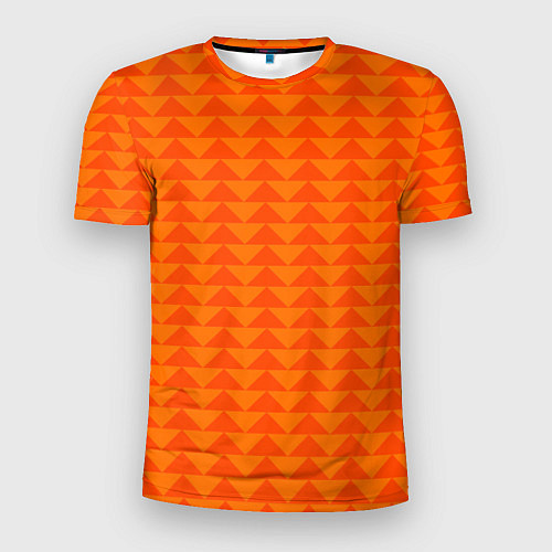 Мужская спорт-футболка Геометрия - оранжевые фигуры / 3D-принт – фото 1