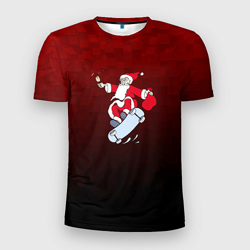 Мужская спорт-футболка Новогодний подарок от Санты / 3D-принт – фото 1
