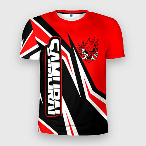 Мужская спорт-футболка Samurai - Киберпанк 2077 - Красный спорт / 3D-принт – фото 1