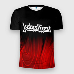 Мужская спорт-футболка Judas Priest red plasma