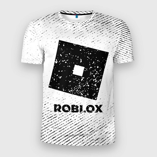 Мужская спорт-футболка Roblox с потертостями на светлом фоне / 3D-принт – фото 1