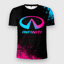 Футболка спортивная мужская Infiniti - neon gradient, цвет: 3D-принт