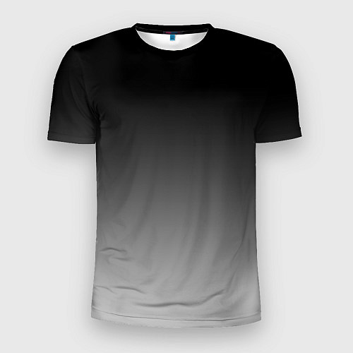 Мужская спорт-футболка Серый градиент / 3D-принт – фото 1