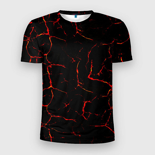 Мужская спорт-футболка Текстура лавы / 3D-принт – фото 1