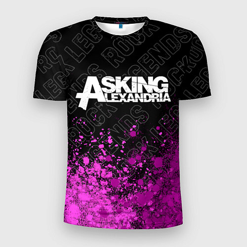Мужская спорт-футболка Asking Alexandria rock legends: символ сверху / 3D-принт – фото 1