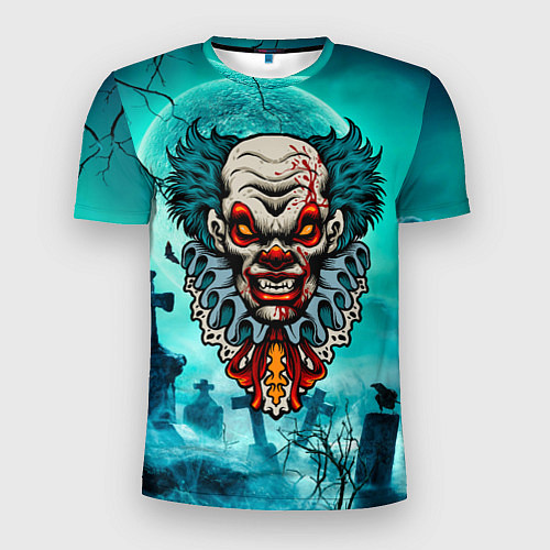 Мужская спорт-футболка Злой клоун - хэллоуин / 3D-принт – фото 1