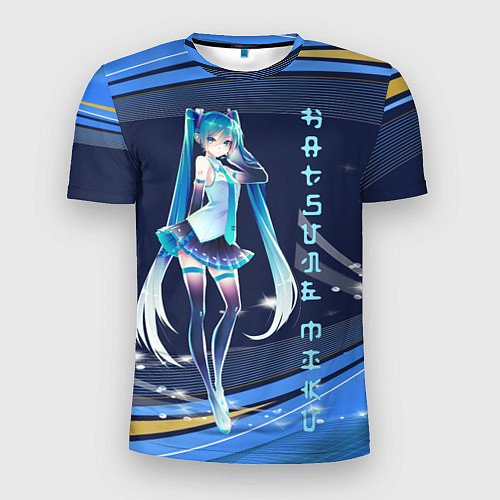 Мужская спорт-футболка Хацуне Мику - вокалоид / 3D-принт – фото 1