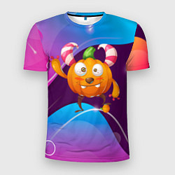 Футболка спортивная мужская Тыква с мандаринкой, цвет: 3D-принт