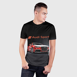 Футболка спортивная мужская Audi sport - racing team, цвет: 3D-принт — фото 2